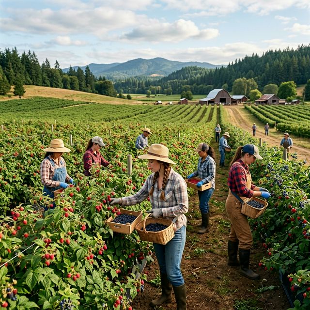 Trabajadores en campo de Pacta SRL